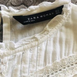 Zara Tops - Zara Embroidered Blouse white!! Zara Tops - Zara Embroidered Blouse white!!
